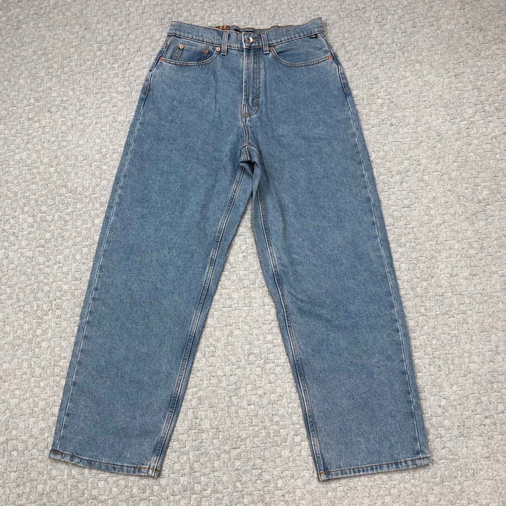Vans Check-5 Jeans Mens 30x30 Blue Baggy Fit Straight Denim Casual Everyday New